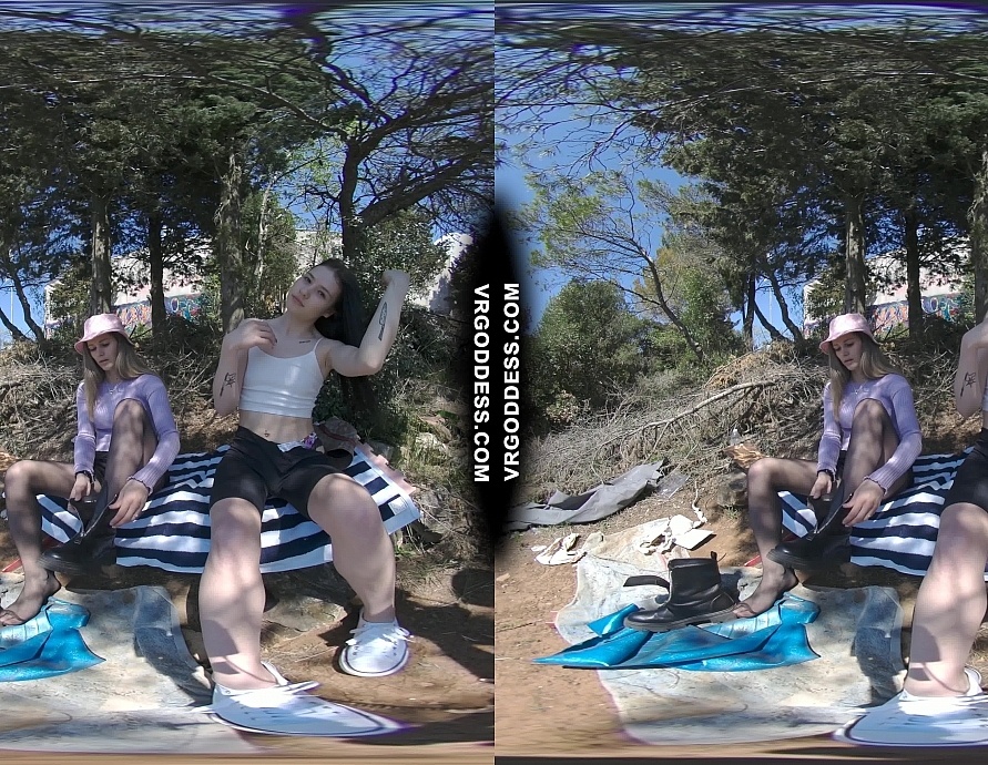 Matty And Josie Public Masturbation Outdoors Next To Abandoned Building – josie, Matty Mila Perez – VR Goddess