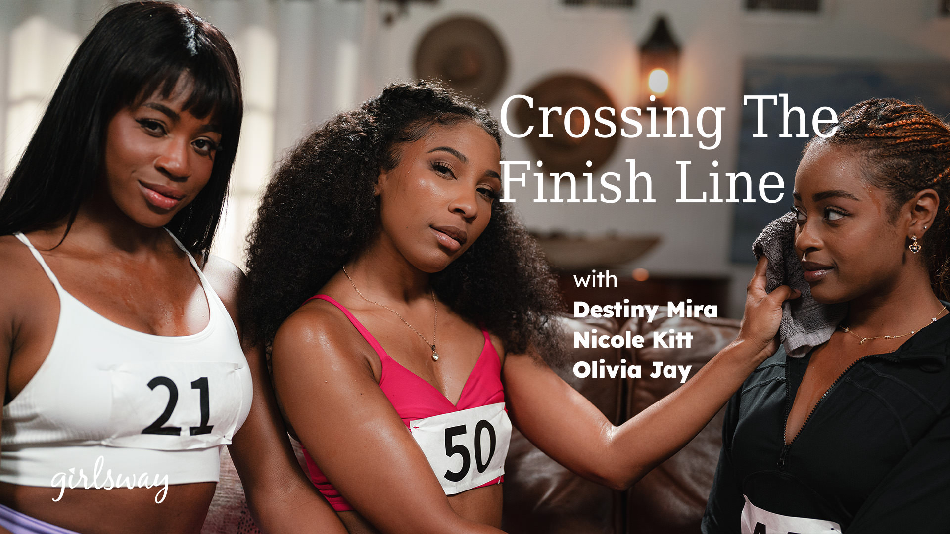Crossing The Finish Line – Nicole Kitt, Destiny Mira, Olivia Jay – Squirting Lesbian
